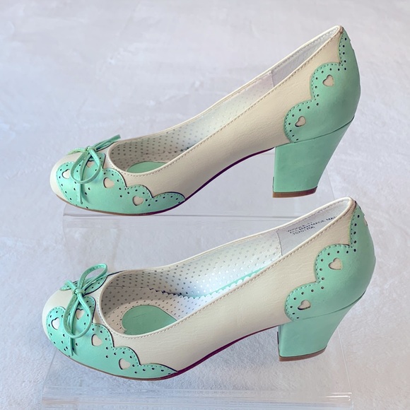 Mint cream PIN UP COUTURE shoes Wiggle-17 - Picture 2 of 16